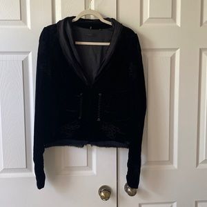 Velvety black blouse